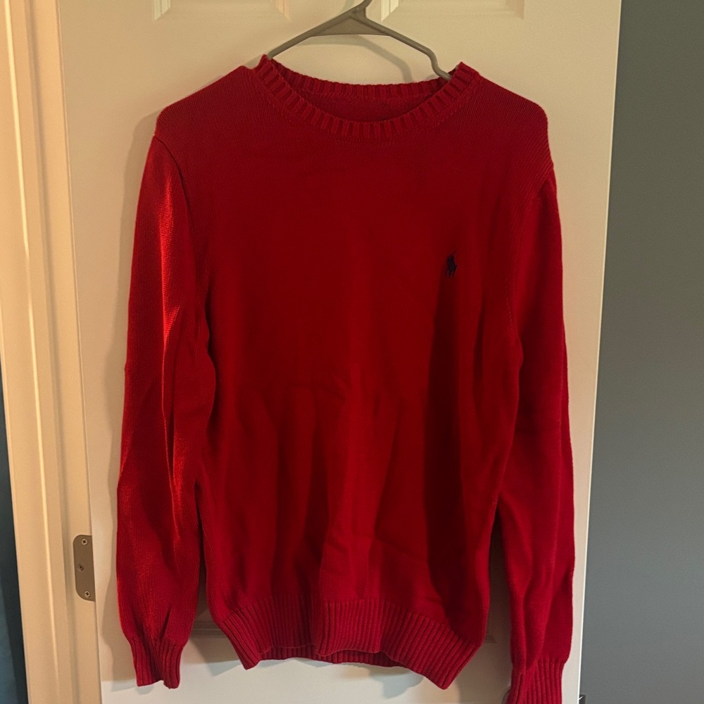 Polo Ralph Lauren Men's Vibrant Red Crewneck Sweater